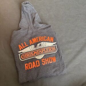 Chris Stapleton All American Road Show Gray Zip-Up Hoodie